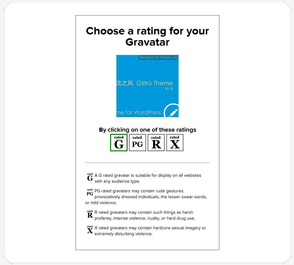 Gravatar全球通用免费头像注册及使用图文详细教程
