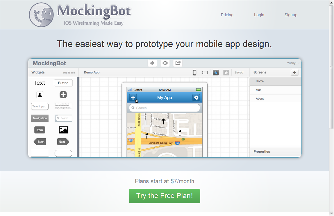 Mobile App原型设计工具 - MockingBot