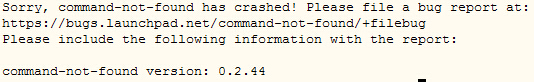 [记录]Ubuntu Sorry, command-not-found has crashed...问题解决办法