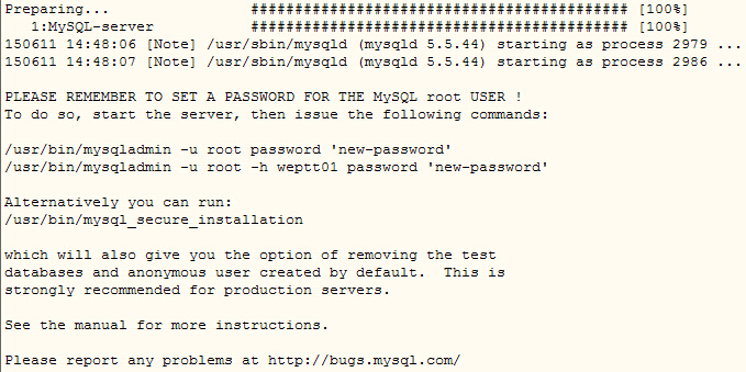 [备忘]CentOS中使用RPM包离线安装MySQL